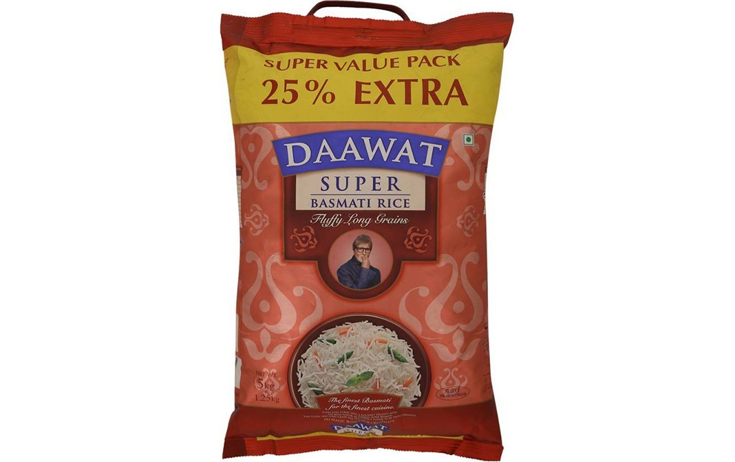 Daawat Super Basmati Rice    Pack  5 kilogram